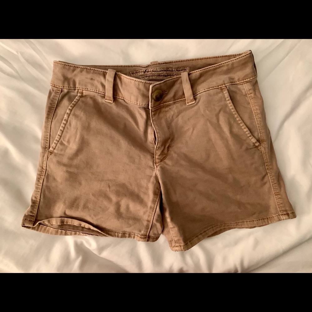 American Eagle High-rise Khaki Shorts